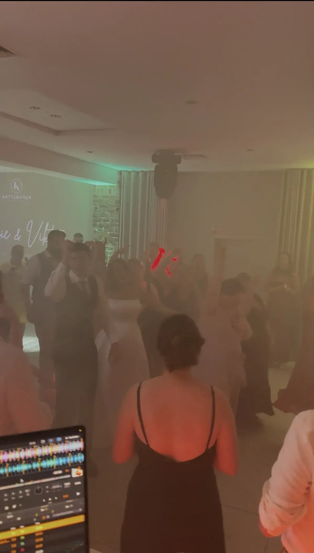 Trouwfeest dansvloer @ Kattebroek met rook
